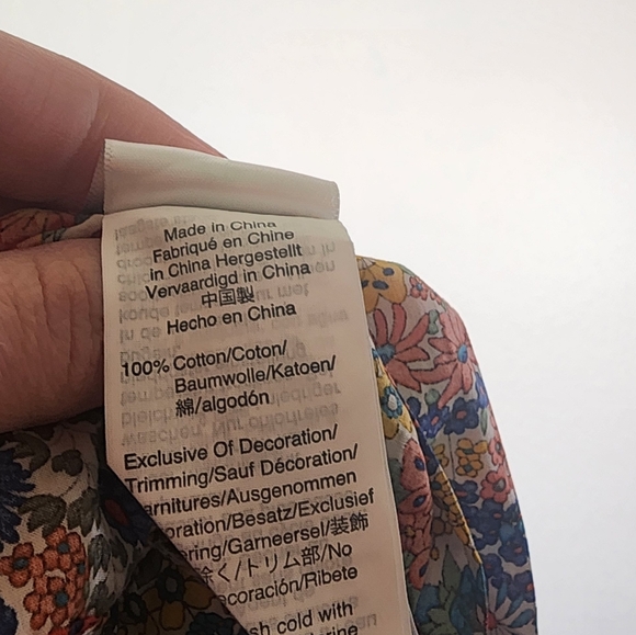 J.Crew Liberty Margaret Annie Floral Print Poplin Blouse XS - Picture 6 of 6